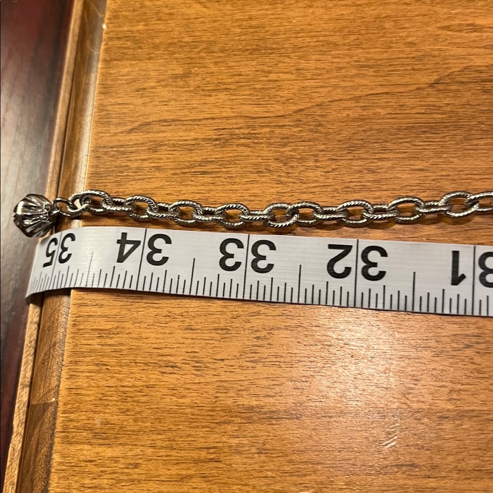 Vintage Silver Tone Scalloped Chain Link Filigree Belt Adjustable - Picture 12 of 14